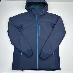 Patagonia Men's Navy Blue‎ Adze Hybrid Hoody Polartec Windbreaker Jacket M/C52